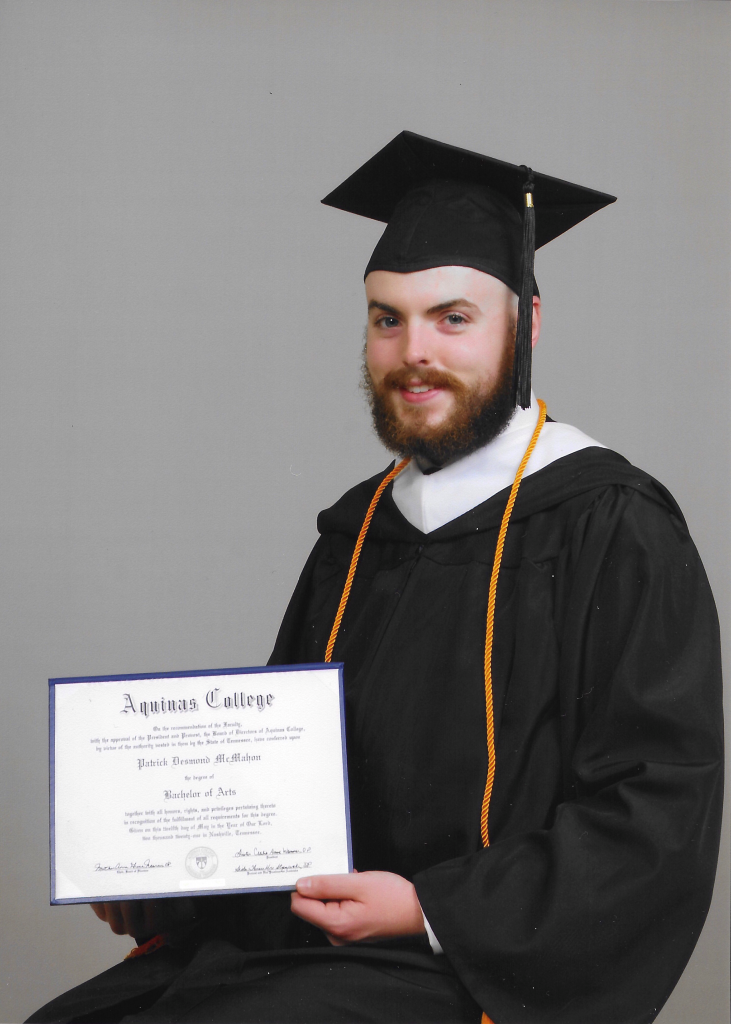 Patrick McMahon, 2021 Aquinas College Graduate